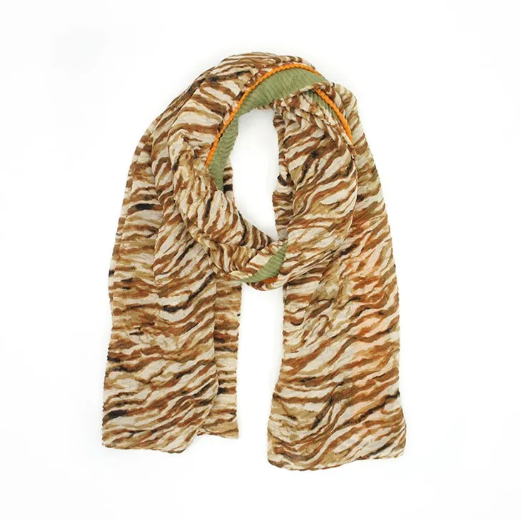 Brown Printed Scarf S028