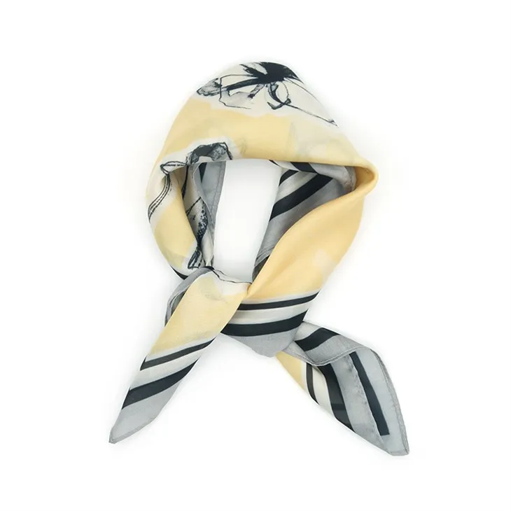 Klassiske polyskjerf med blomster