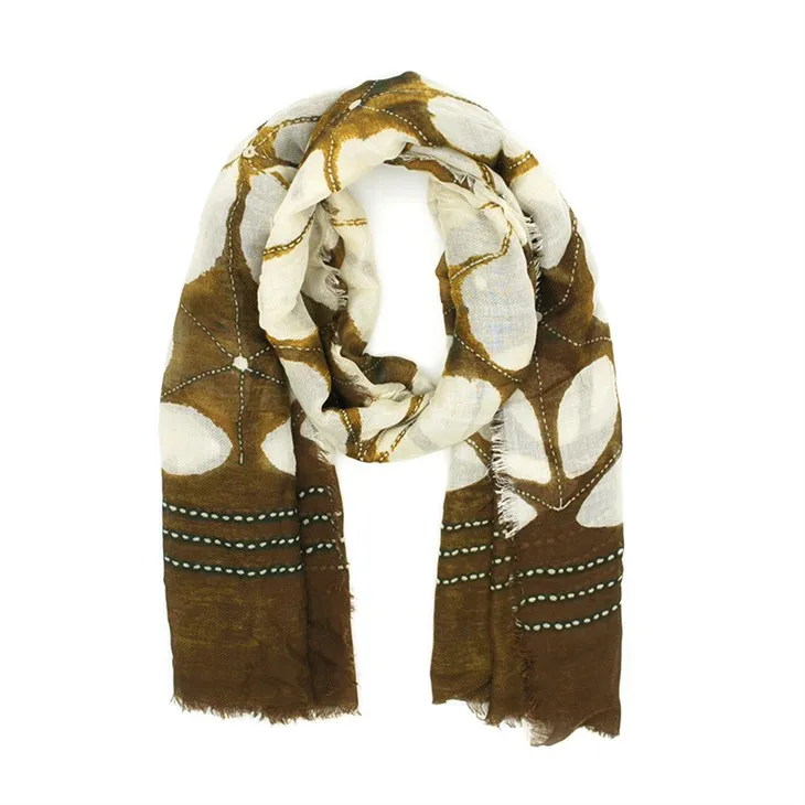 Blomstertrykt skjerf S017