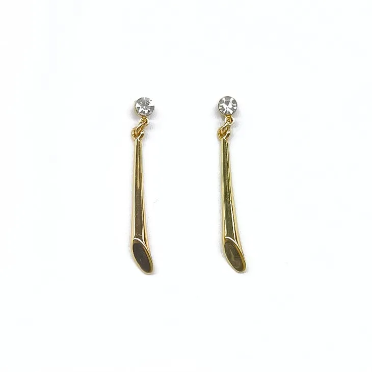 Gold Rhinestone Drop øredobber