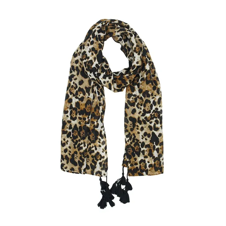 Leopard polyesterskjerf