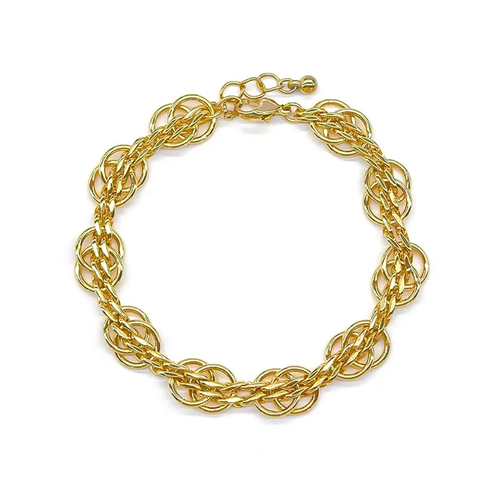 Golden Hoop Chain Armbånd