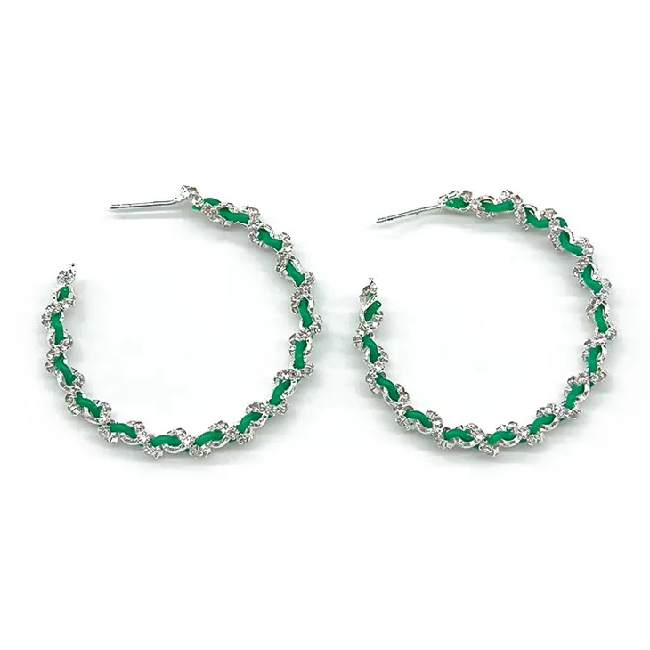 Grønn edelsten tekstur øredobber