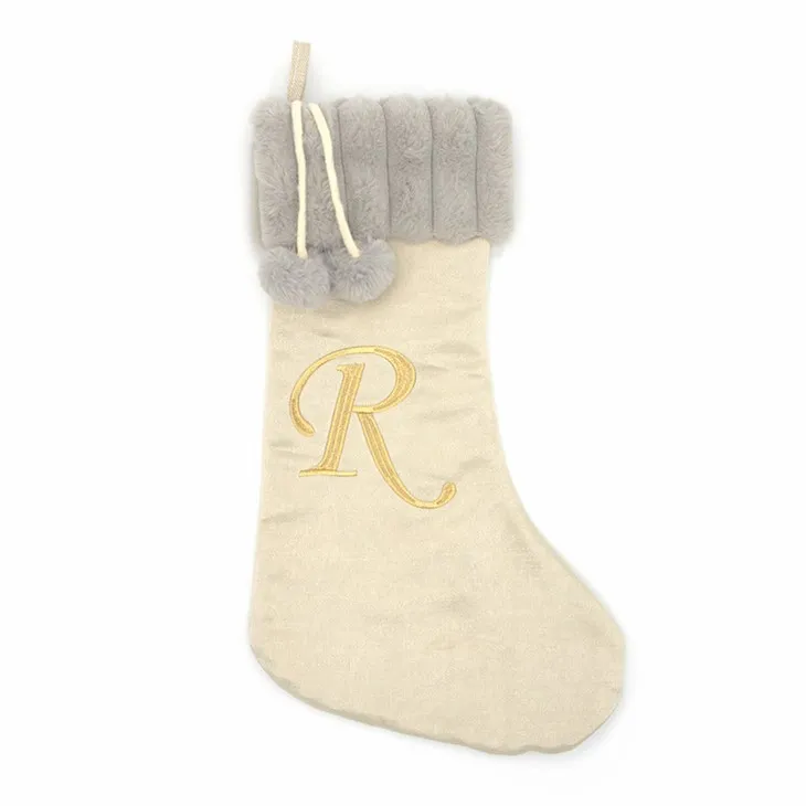 Plysj Letter julestrømper