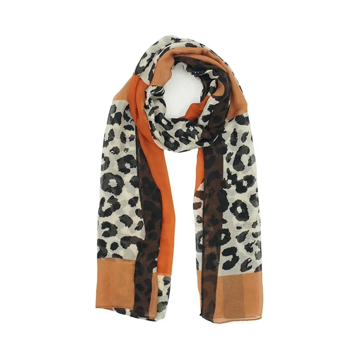 Leopard rayon skjerf