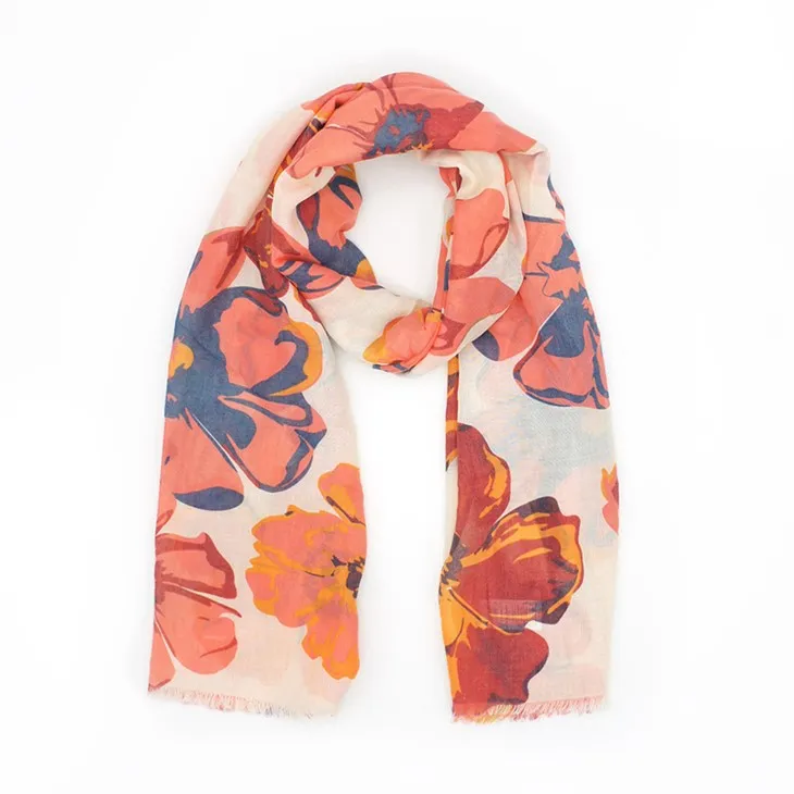 Summer Flower Print Scarf S085